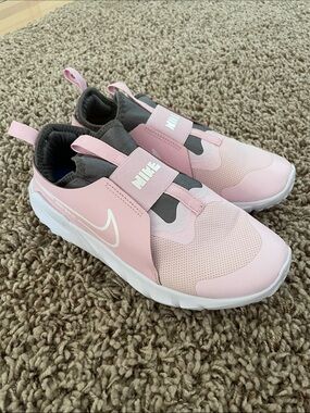 Nike Kids Pink Slip-On Sneakers with White Swoosh